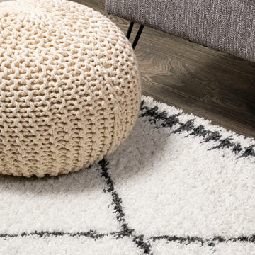 Calvia Moroccan Diamond Shag Area Rug